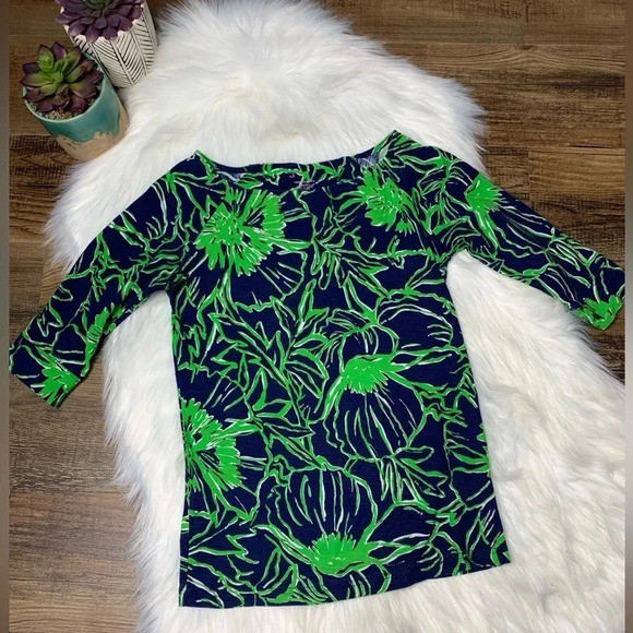 Lilly Pulitzer Cassie Navy Top - Picture 3 of 5